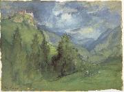 George Inness Castle in Mountains Spain oil painting artist